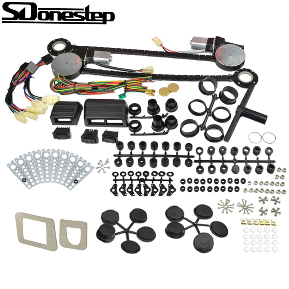 2-Door Vehicles Universal Electric Power Window Lift Regulator Conversion Kit 2 Door Pickup