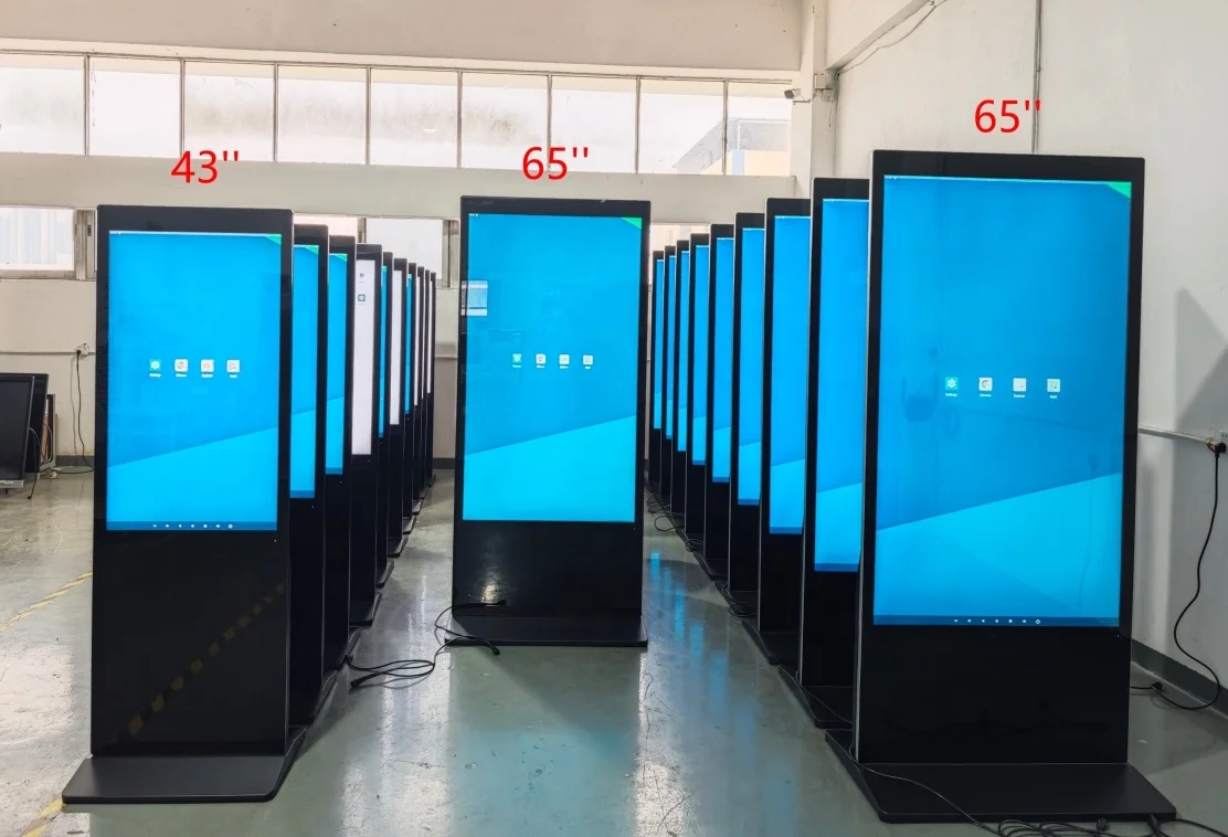 32'' 43'' 50'' 55'' High Quality Vertical Display Android System CMS Remote Control Split Screens LCD Digital Signage