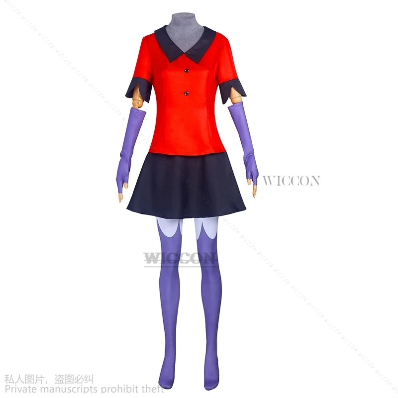 Anime Hazbin Fantasia de Cosplay para Homens e Mulheres, Uniforme Hotel Vaggie, Festa Masculina Adulta, Rádio Diabo, Demônio, Carnaval, Halloween, Conjunto completo