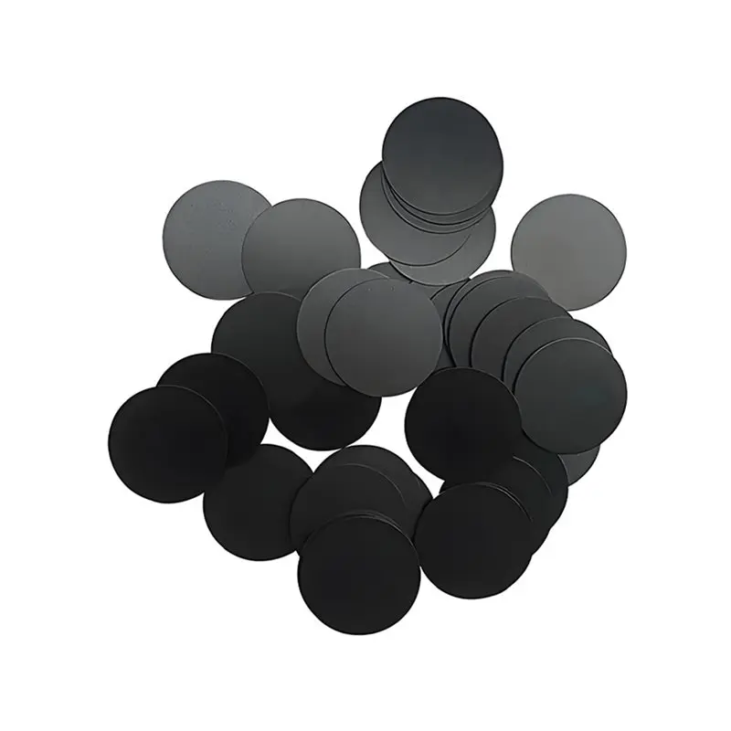 

【NEWLY】 Chips With Adhesive Back 50Pcs Tags NTAG215 215 Black Coins Cards Round Stickers 13.56Mhz