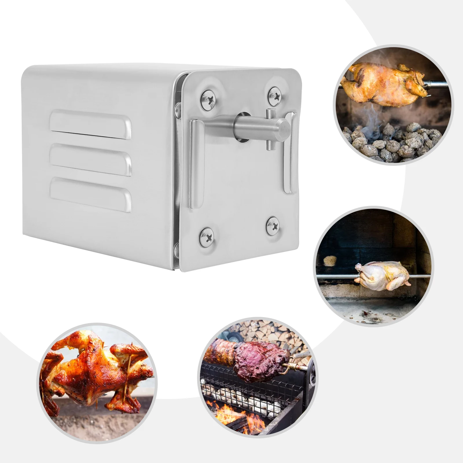 

Roaster Motor 40kg Roasting Electric Motor, BBQ Motor, Heavy Duty Stainless Steel Electric Roaster Barbecue Motor