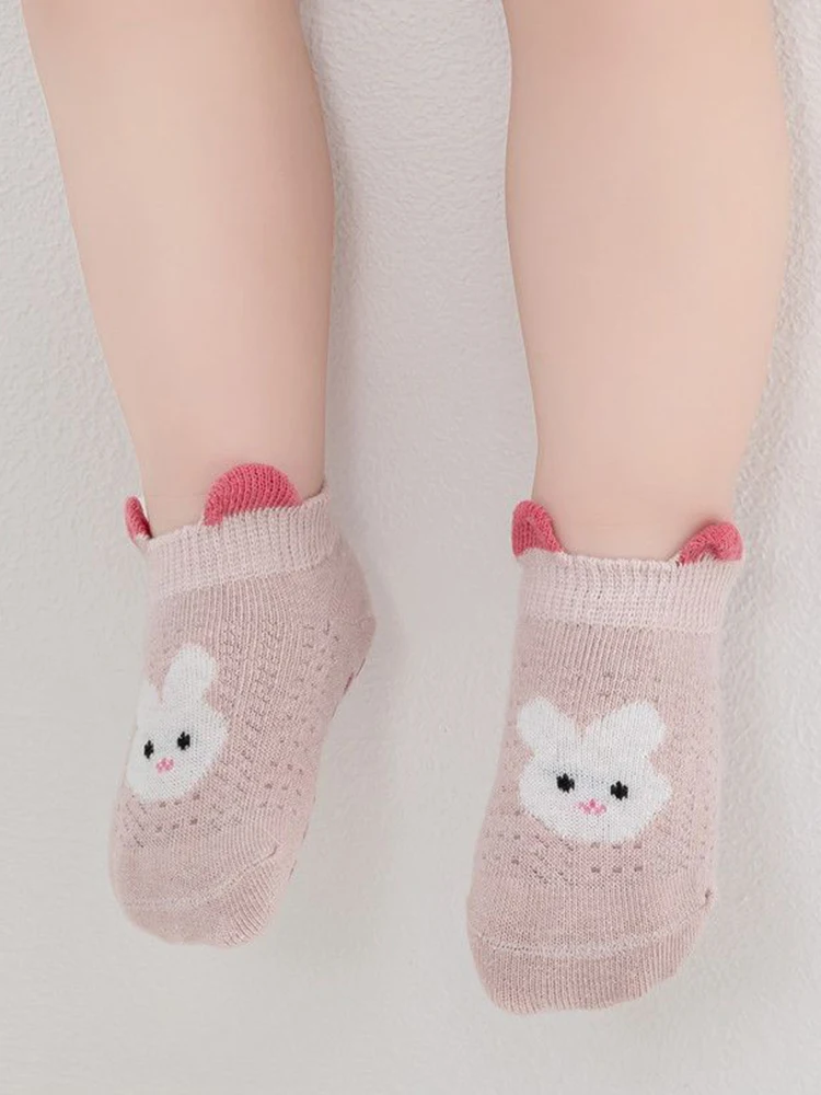 5 paia/lotto calzini appena nati estate maglia sottile traspirante puro cotone antiscivolo imparare a camminare calzini per bambini