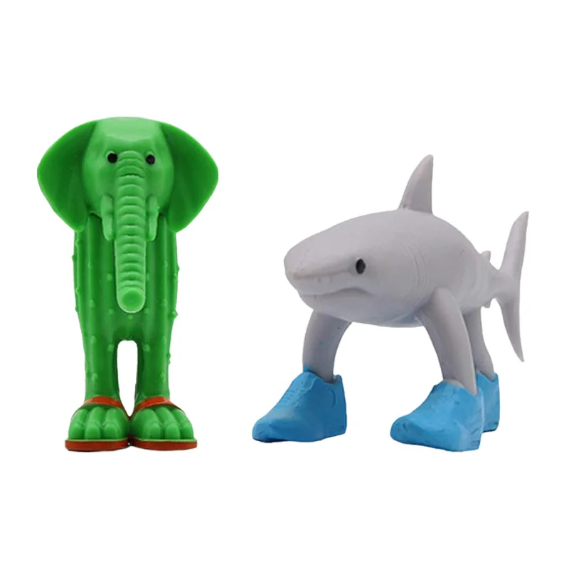 Anime 8 Uds Tung Sahur figuras de juguete Tralalero Tralala figuras Bombardino Crocodilo Shimpanzini Bananini modelo figuras decoración regalos