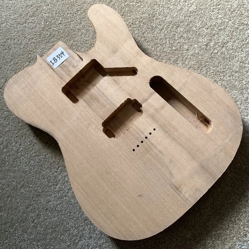 IB354 6 String Tele Electric Guitar in Solid Wood String Through Body 2 Humbucker Pickups Semi Finishing DIY Replace Parts