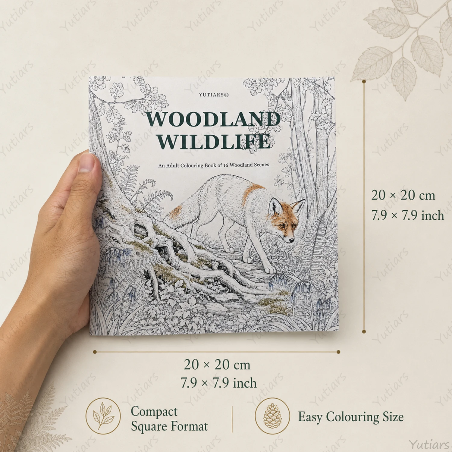 Yutiars Forest Animal Adult Colouring Book Woodland Scenes Detailed Line Art Coloring Pages Relaxing Mindfulness Hobby Gift