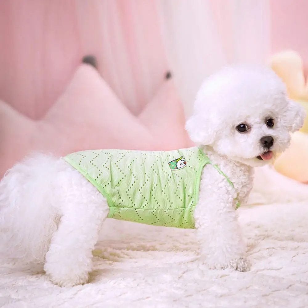 2024 Pet Cat Dog Vest Puppy Summer Clothes Breathable Mesh Solid Dog Suspendera Cute Dog Costume Bichon Chihuahua Vest Dresses