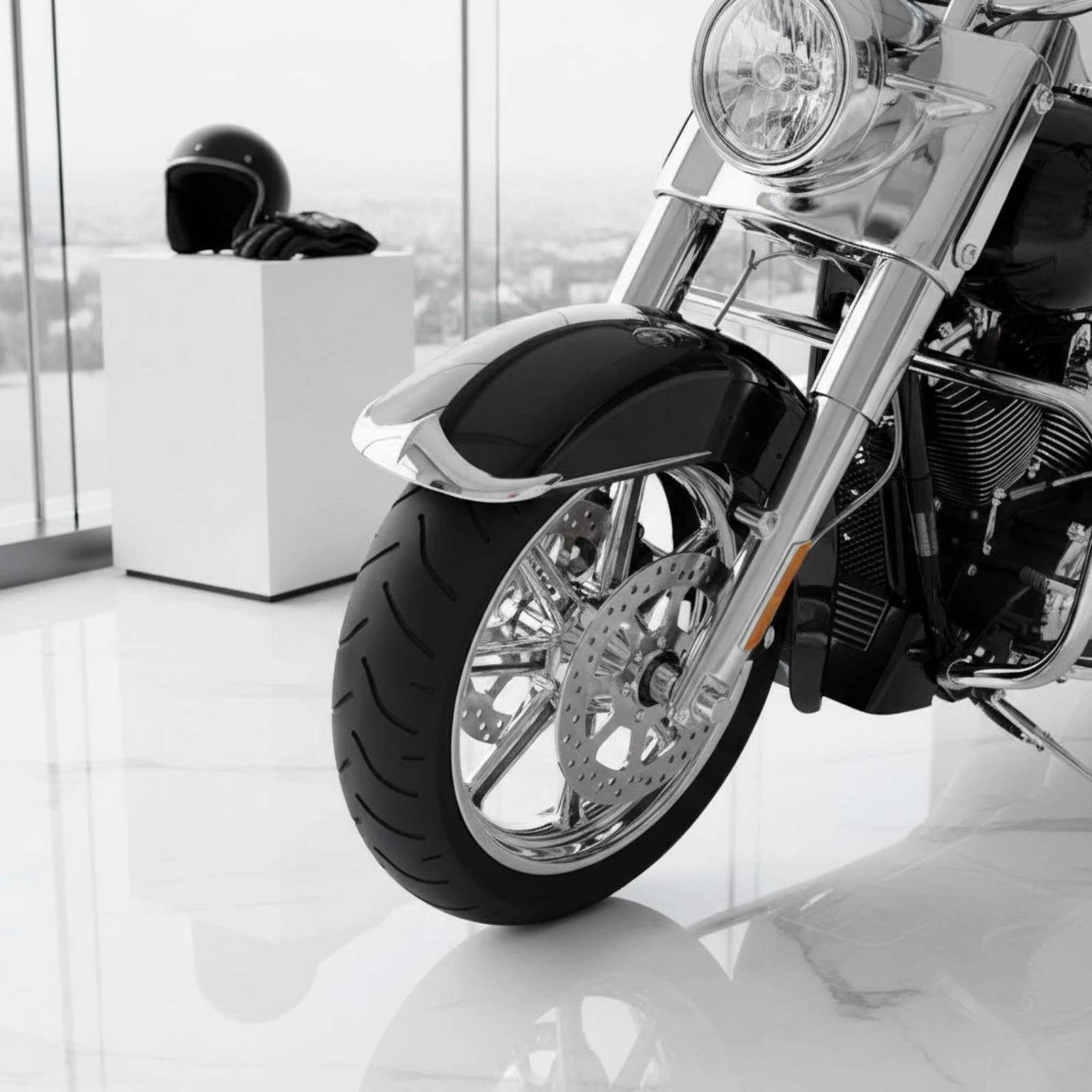 Front Mudguard Tip Accent Electroplated Motorcycle Mudguard Tip Trim Curved Decorative