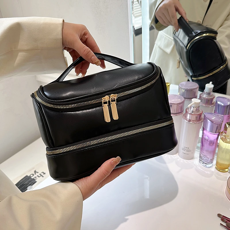 

Новая дорожная косметичка для женщин, органайзер для косметики с ручкой, дорожная сумка для туалетных принадлежностей, аксессуары для путешествий