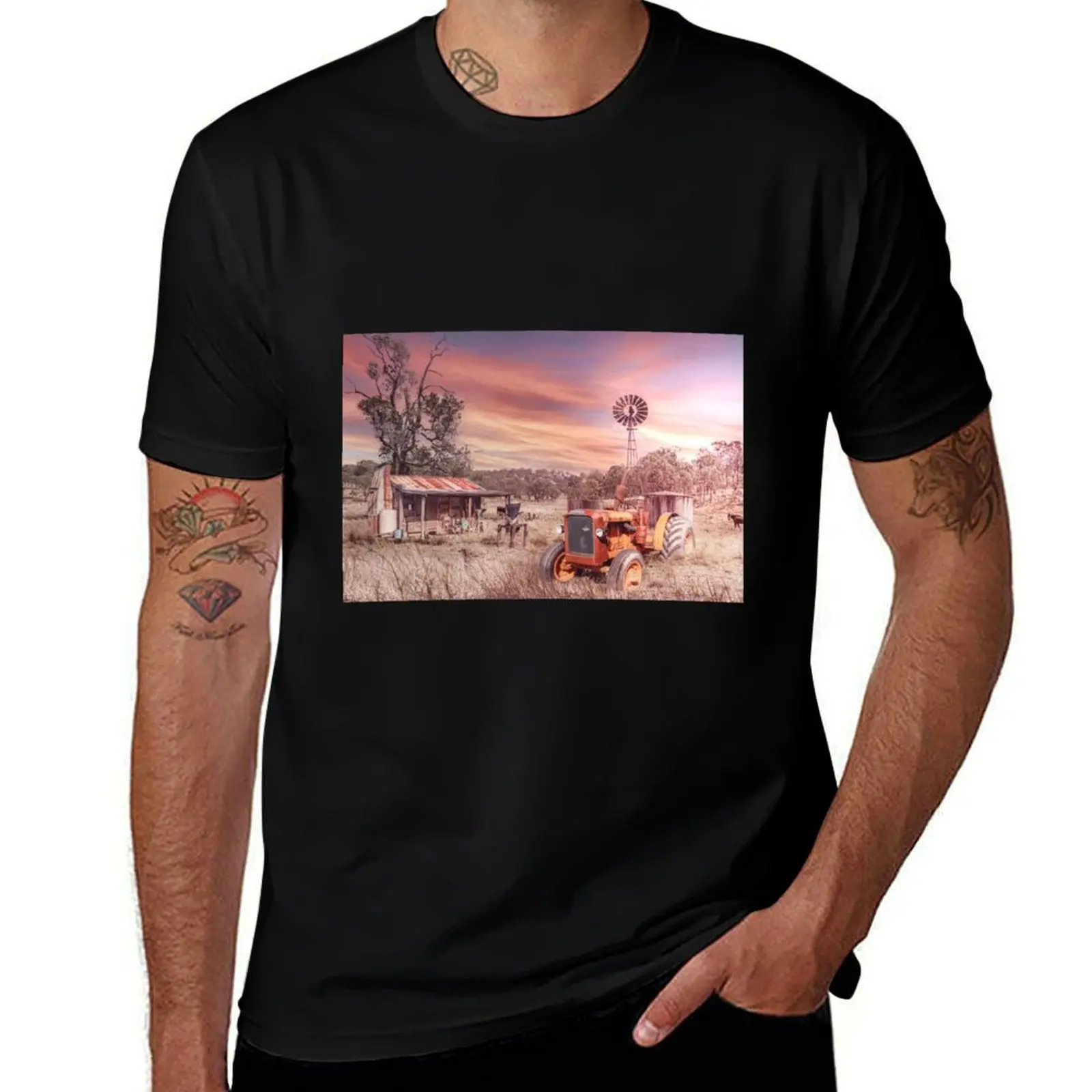 

old chamberlain tractor T-Shirt custom shirt croswit shirt man mens clothes