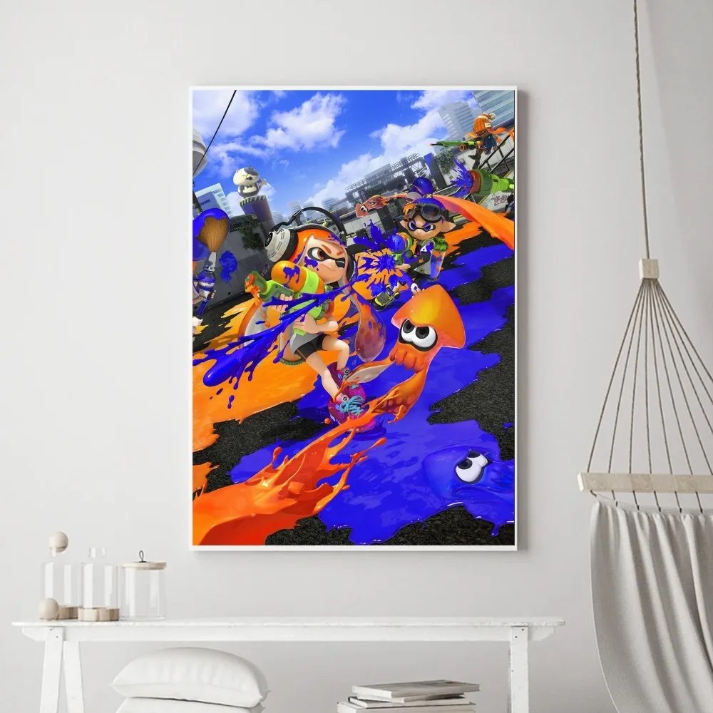 Game S-Splatoon 2 3 4 Poster Prints Poster Wall Painting Bedroom Living Room Wall Bar Restaurant Sticker Large