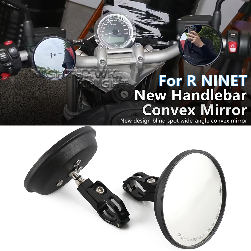 For BMW RNINET R12 nineT R NineT 2021-2025 Motorcycle Accessories Rearview Mirror Handlebar Side Mirror Wide Angle Convex Mirror