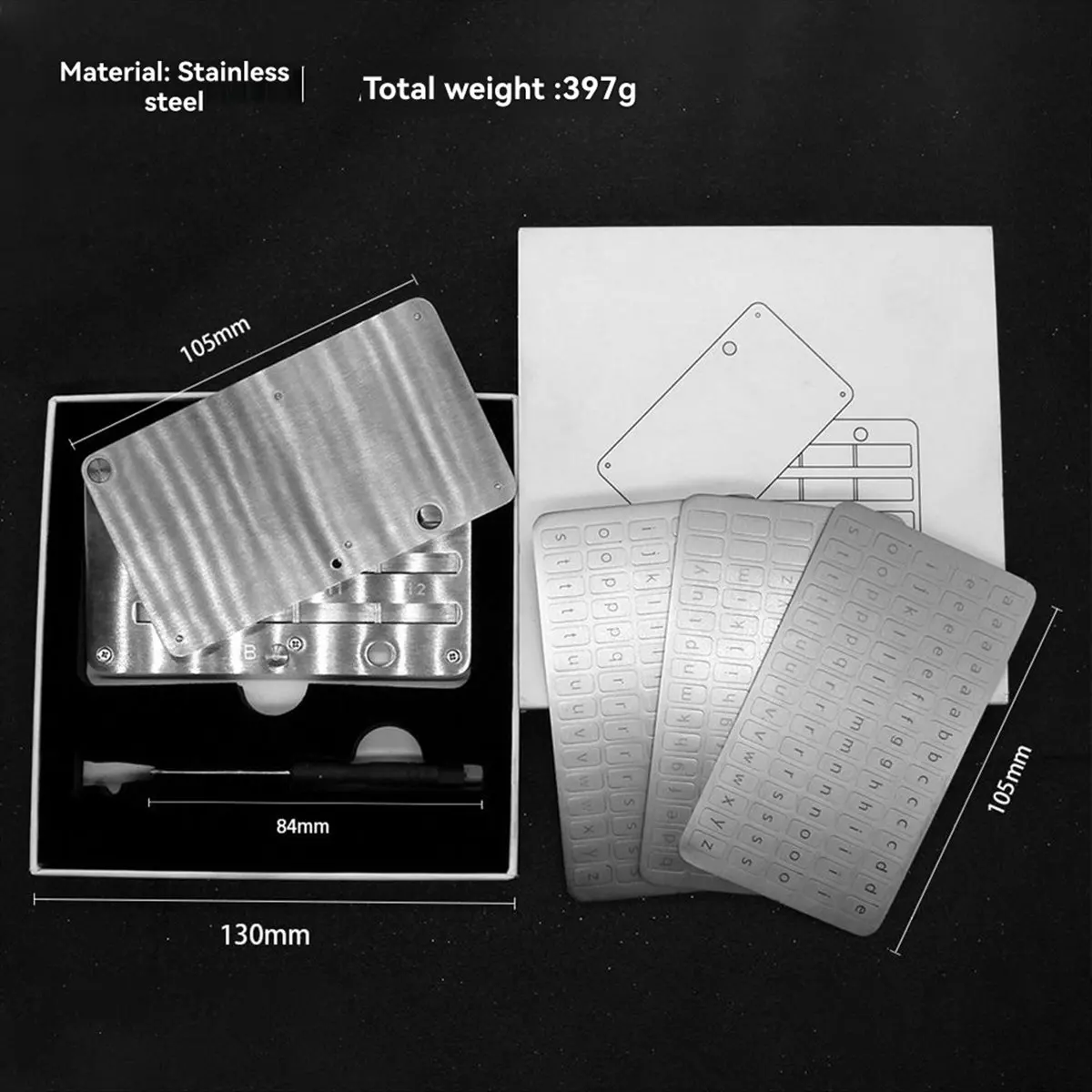 AT16 Plates Wallet Crypto Cryptocurrency Storage Crypto Wallet for Bitcoin Hardware Cold Backup Mechanical Code Record Book