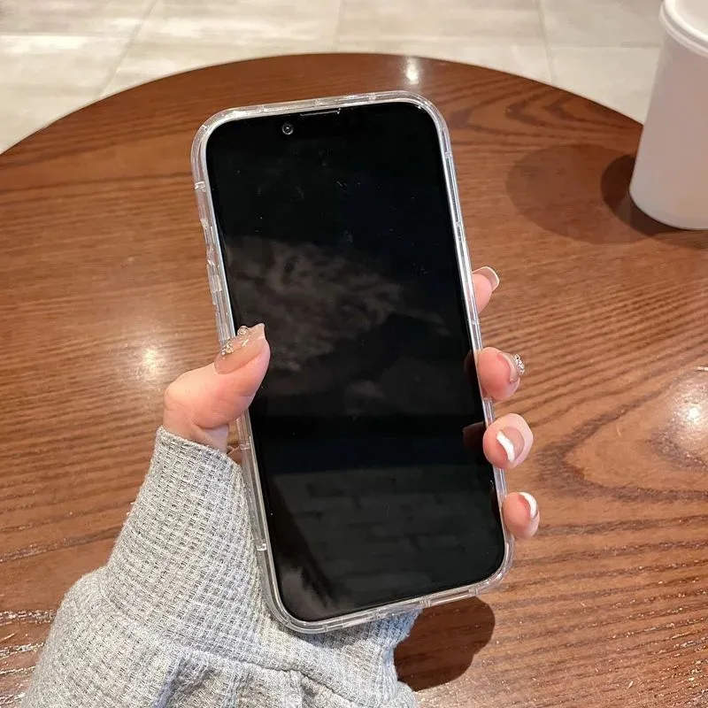 Christmas Tree Transparent Phone Case For iPhone 17 Pro 15 16 Plus 13 11 12 14 Pro Max 17 Air 16E Silicone Soft Phone Cover