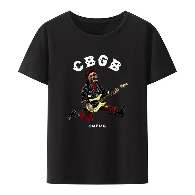 

CBGB OMFUG T-shirt Punk Rock CBs Underground Tee Adult Men Women Summer Style Breathable Graphic Tops Hip-hop Casual Streetwear