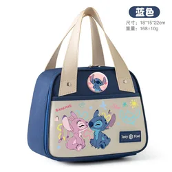 Disney Stitch Lunch Box Cartoon Three-layer Thickened Insulation Lunch Bag for Children Outdoor Picnic Plate Storage Bag