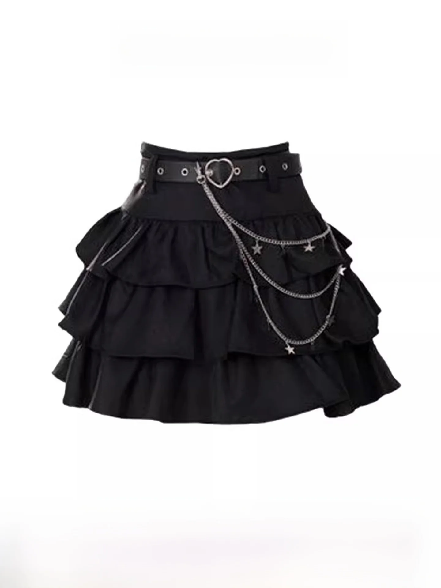 

Женская юбка-тортик в стиле ретро American Y2K Bla, лето 202, новая универсальная пышная юбка трапециевидной формы с высокой талией для выпечки