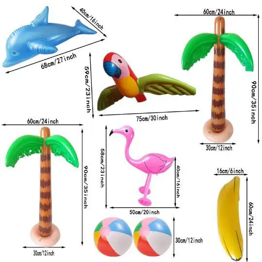 Inflatable Palm Tree Large Size Coconut Tree Beach Swimming Pool Party Decoration Balloon Tree Prop