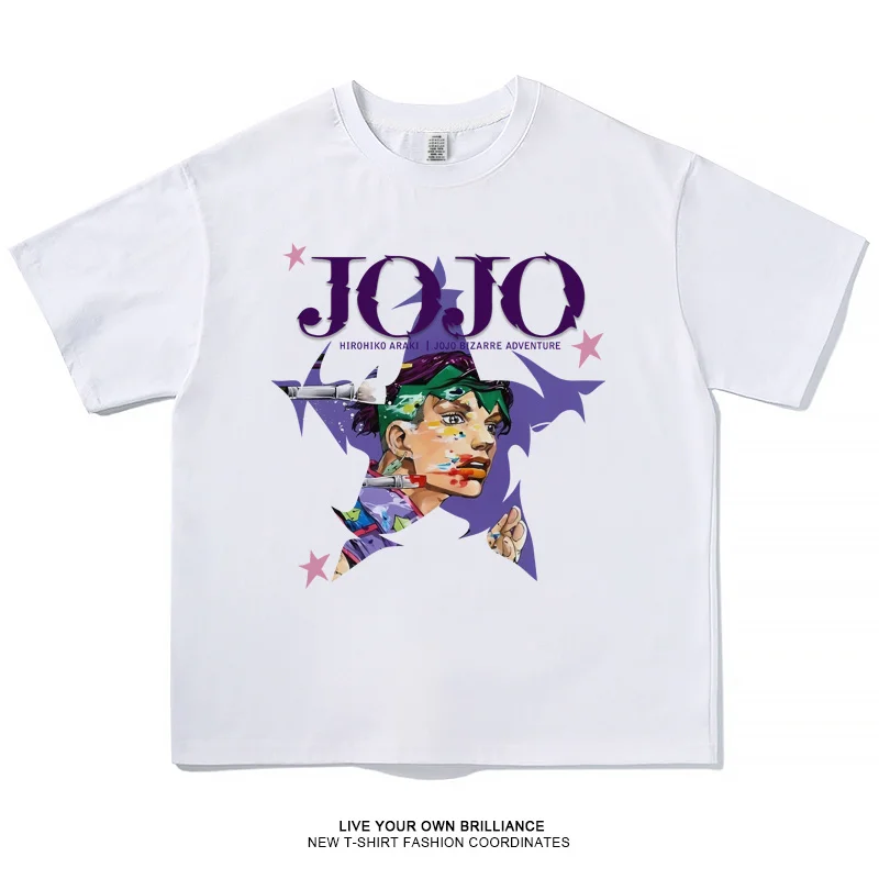 2026 Summer New Hot Japanese Anime JOJO's Fantastic Adventure Yuma Yoro Summer Jonny Jonas Cotton T-Shirt