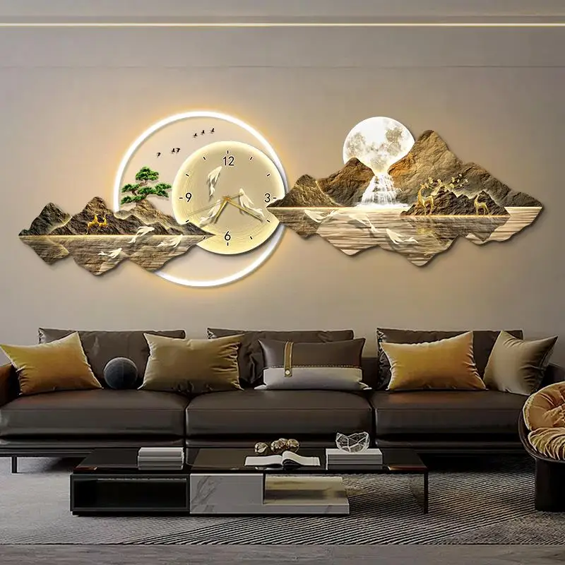 Smartlife التوصيل الأوروبي على مدار الساعة اللوحة مضيئة عرض الصوت الحديثة الفاخرة ساعة حائط المطبخ الجمالي Wanduhr جدار ديكور