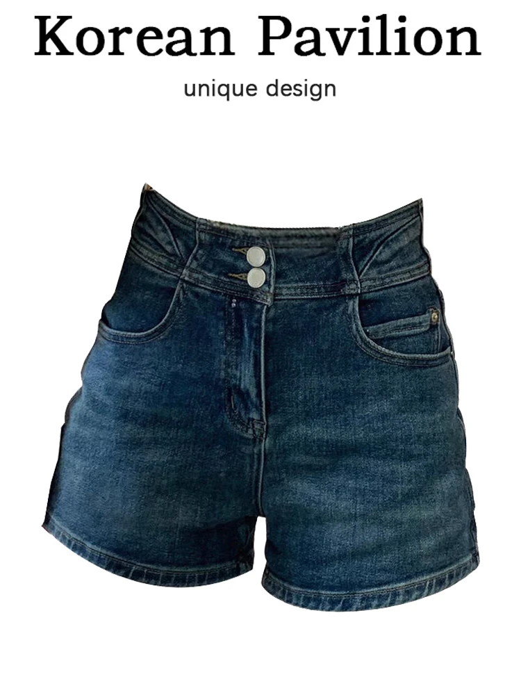 

Летний дизайн, прямые джинсы с высокой талией, женские повседневные джинсовые шорты с завышенной талией, модные универсальные джинсы прямого кроя