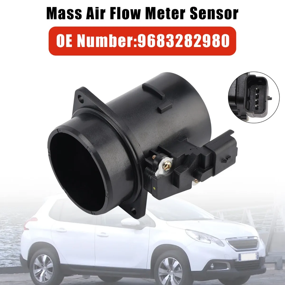 

Car Mass Air Flow Meter Sensor 9683282980 Replacement Accessories For Peugeot 208 308 2008 1.4 1.6 HDi