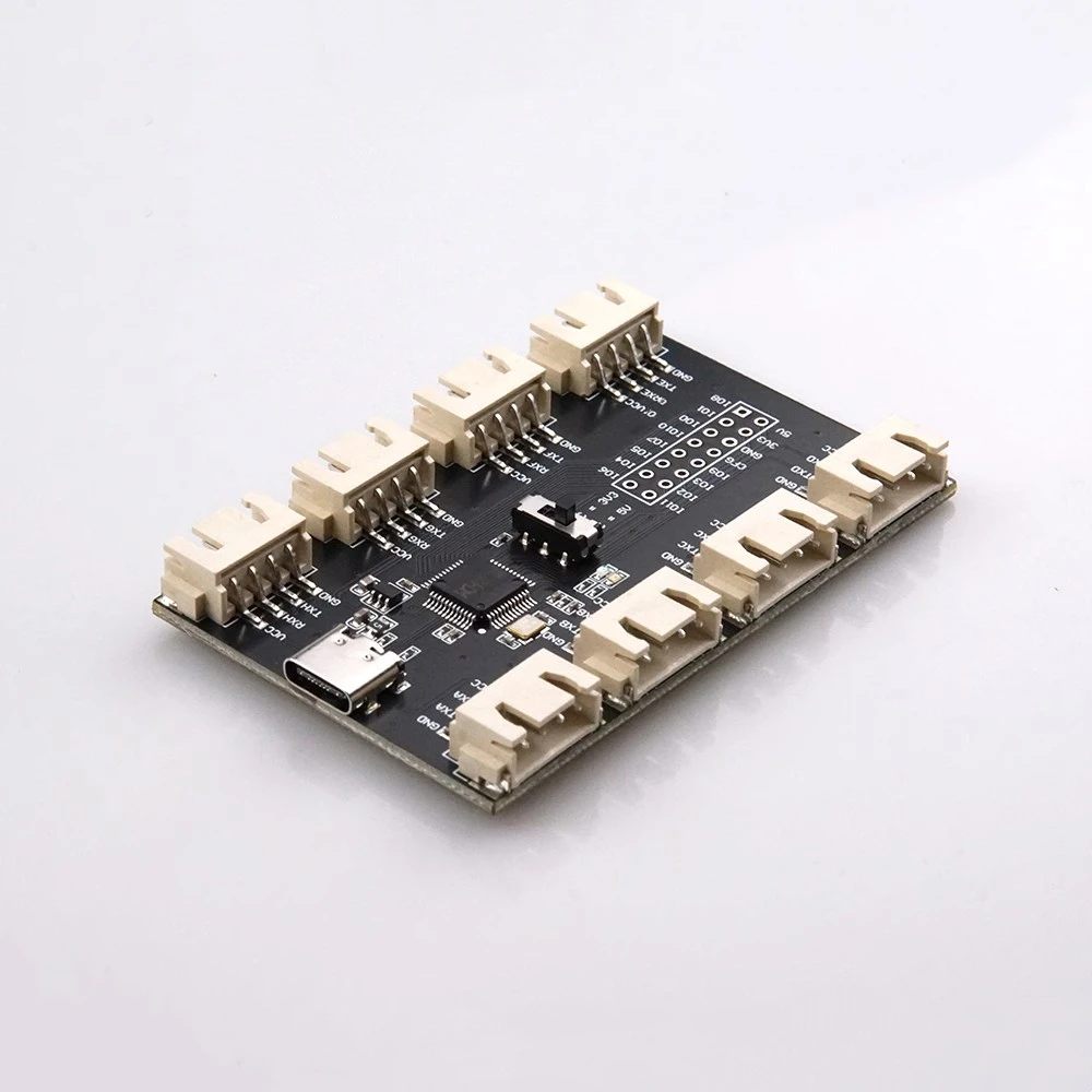 USB to 8-channel TTL serial module CH348 high-speed multiple UART output power adjustable TYPE-C interface