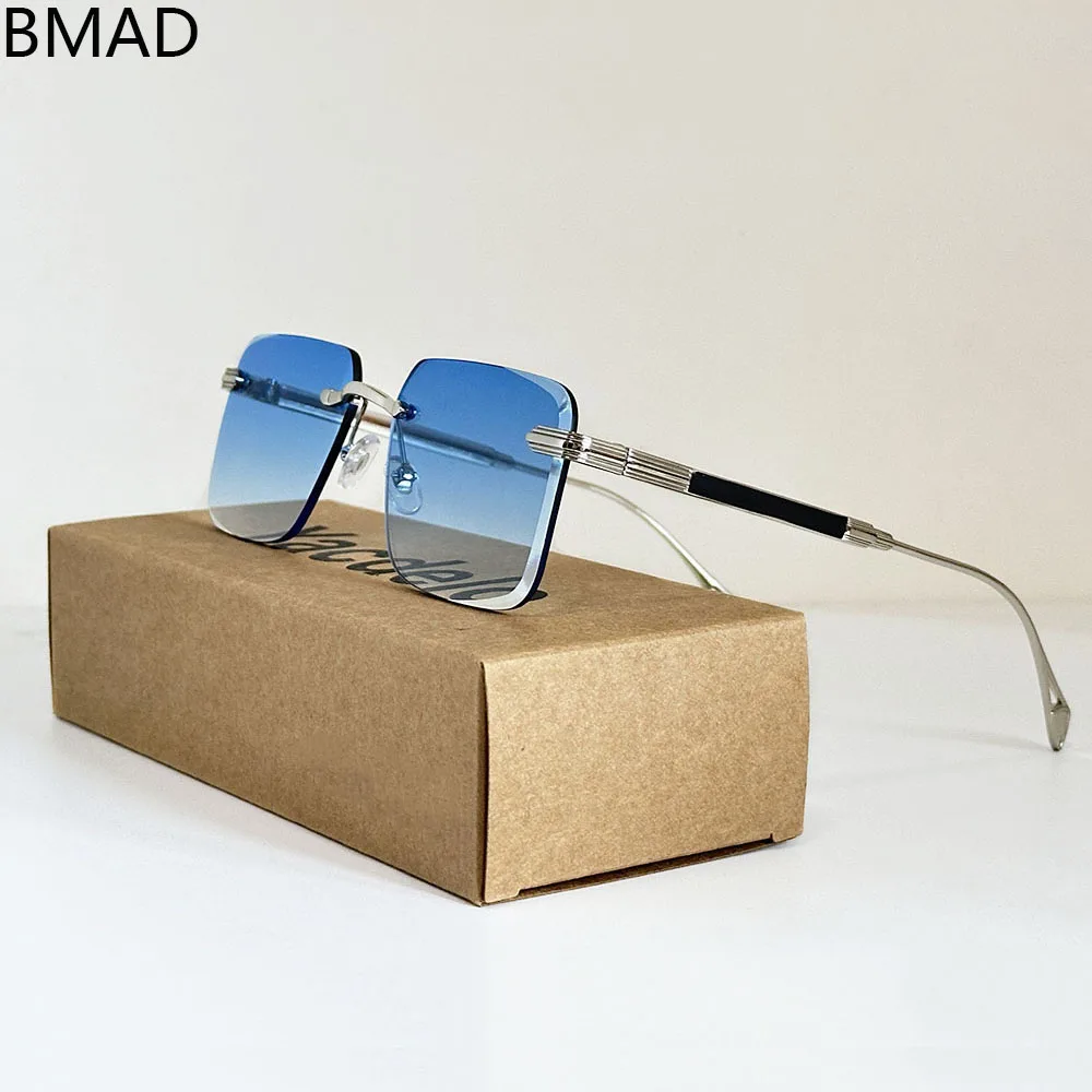 Fashion Rimless Sunglasses Women Luxury Outdoor Sunglasses For Men Vintage Trending Glasses Designer Lentes Oculos Dropshipping