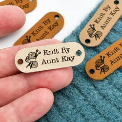 Sewing Tags, Leather Tags, Genuine Leather, Personalized Fold Labels, 0.51x1.5 Inches, For Handmade Items, D512