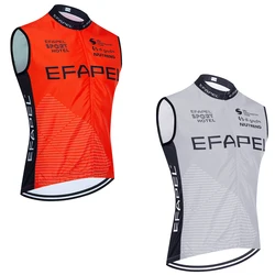 New Grey EFAPEL Cycling Windbreaker 2024 Team Pro Bike Vest Jersey Men Women Summer Ropa Ciclismo Sleeveless Bicycle T-shirt