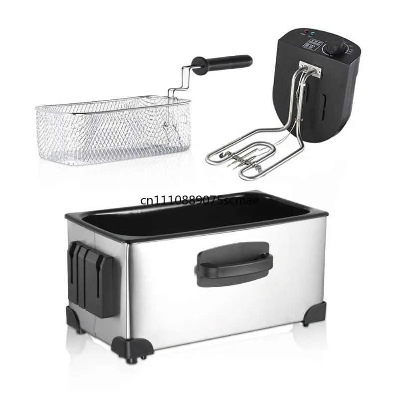 Mini Electric Deep Fryer Home Commercial Constant‑Temp Frying Pot for French Fries Skewers Fried Dough Sticks