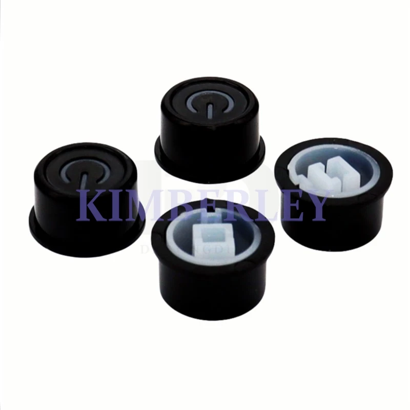 5 Piece Plastic Transparent Key Cap Power Switch Cap Power Amplifier Panel Button Cap 6 X 6 Switch Cap Square Hole 3.2MM