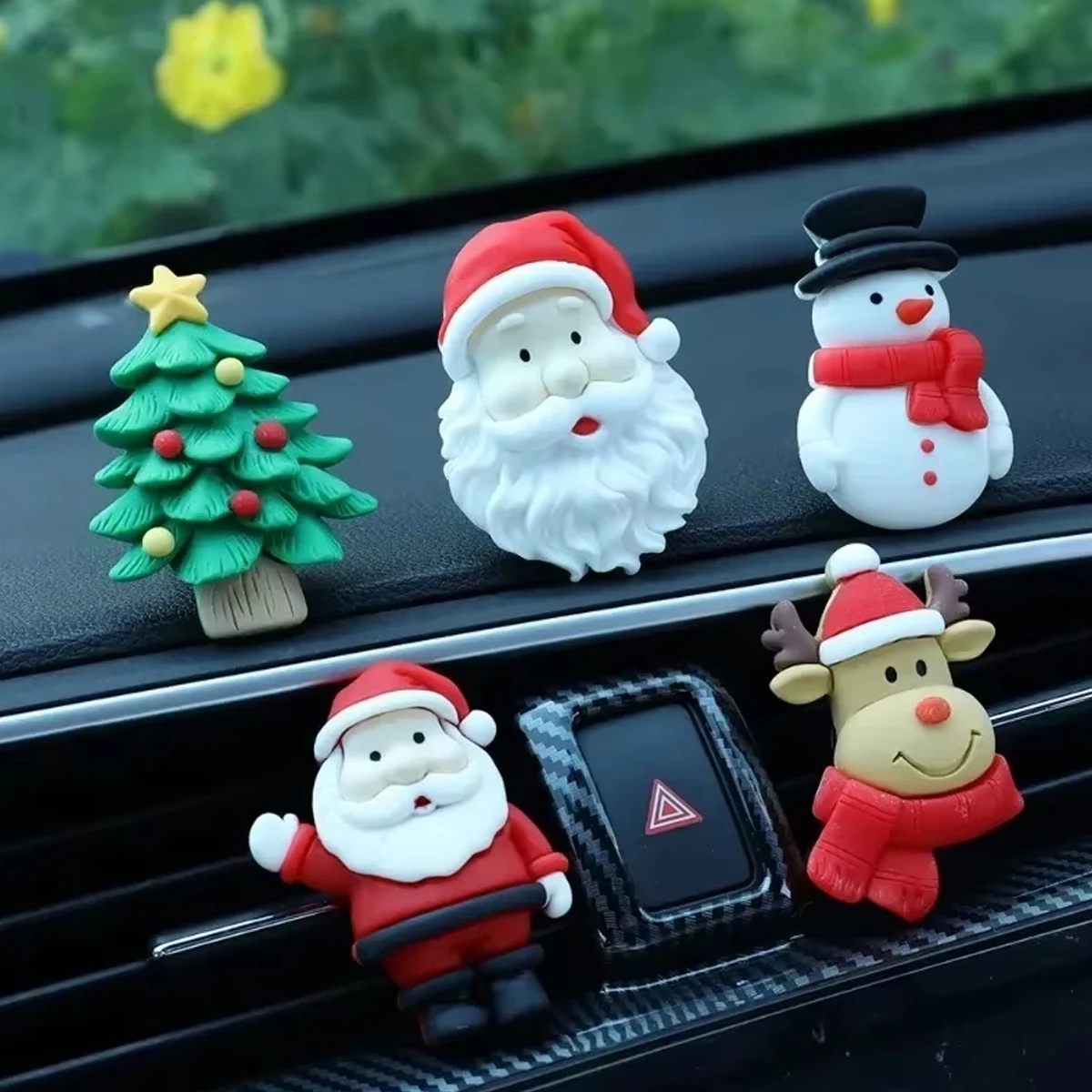 Random Scents Christmas Elf Christmas Tree Reindeer Snowman Car Air Freshener Decor Clip for Car Air Conditioner Vent Perfume