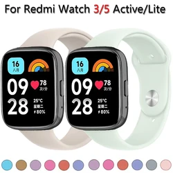 Silicone Strap for Redmi Watch 3/5 Lite Sport Band for Xiaomi Mi Watch3/5 Active Wristband Bracelet 20/22mm Correa Accessories