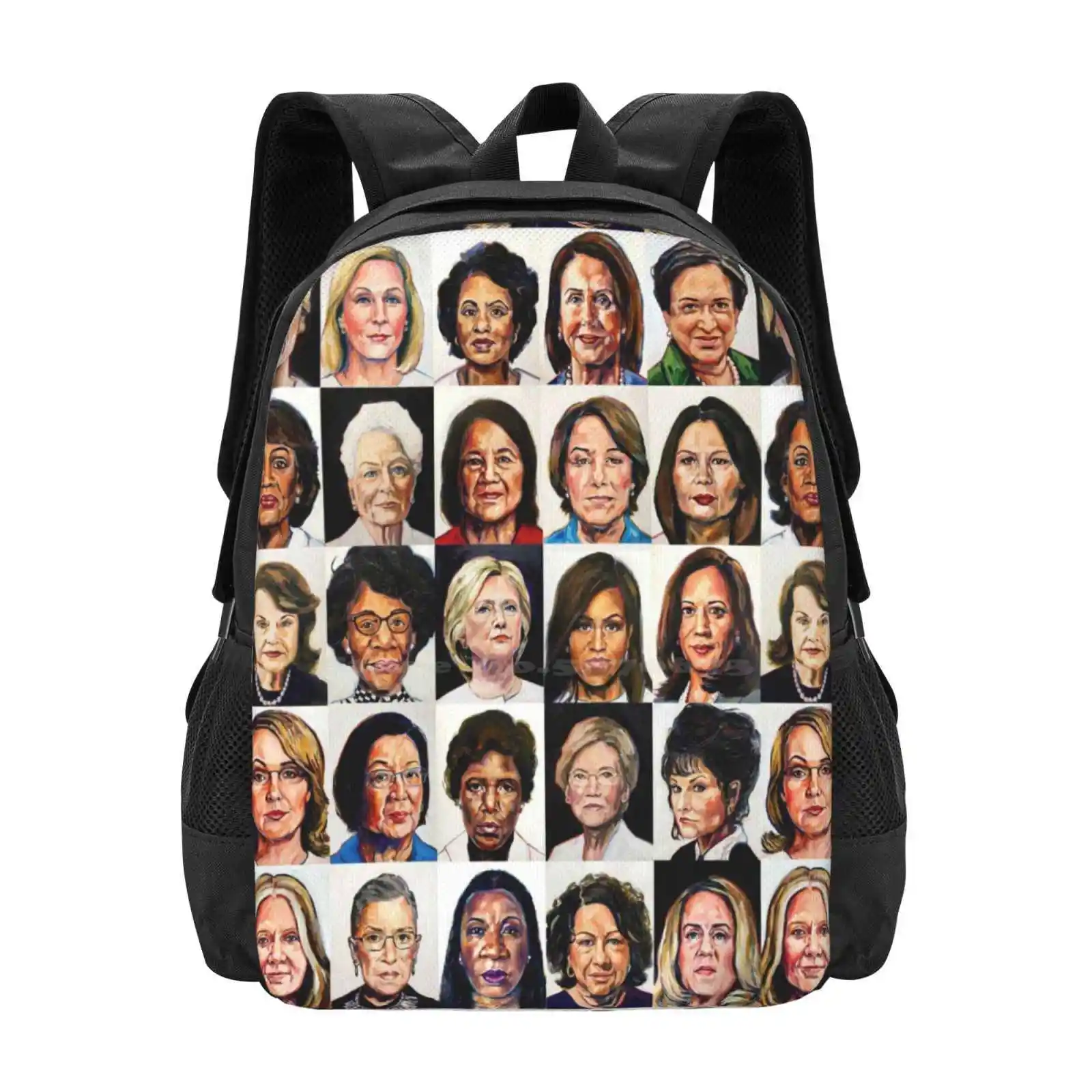 Sheroes 2020 Teen College Student Backpack Pattern Design Bags Sheroes Democrat Feminist