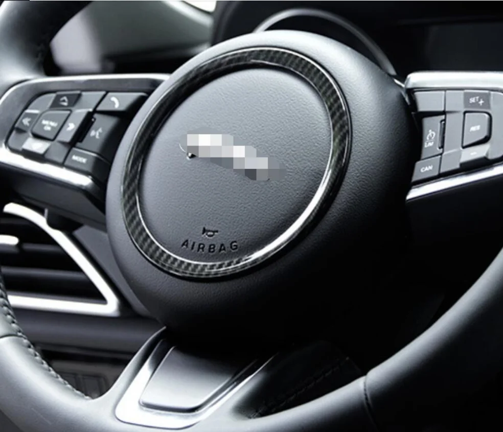 For Jaguar XE / XF 2016 2017 2018 2019 Accessories  Middle Steering Wheel Decoration Ring Cover Trim Interior Mouldings abs