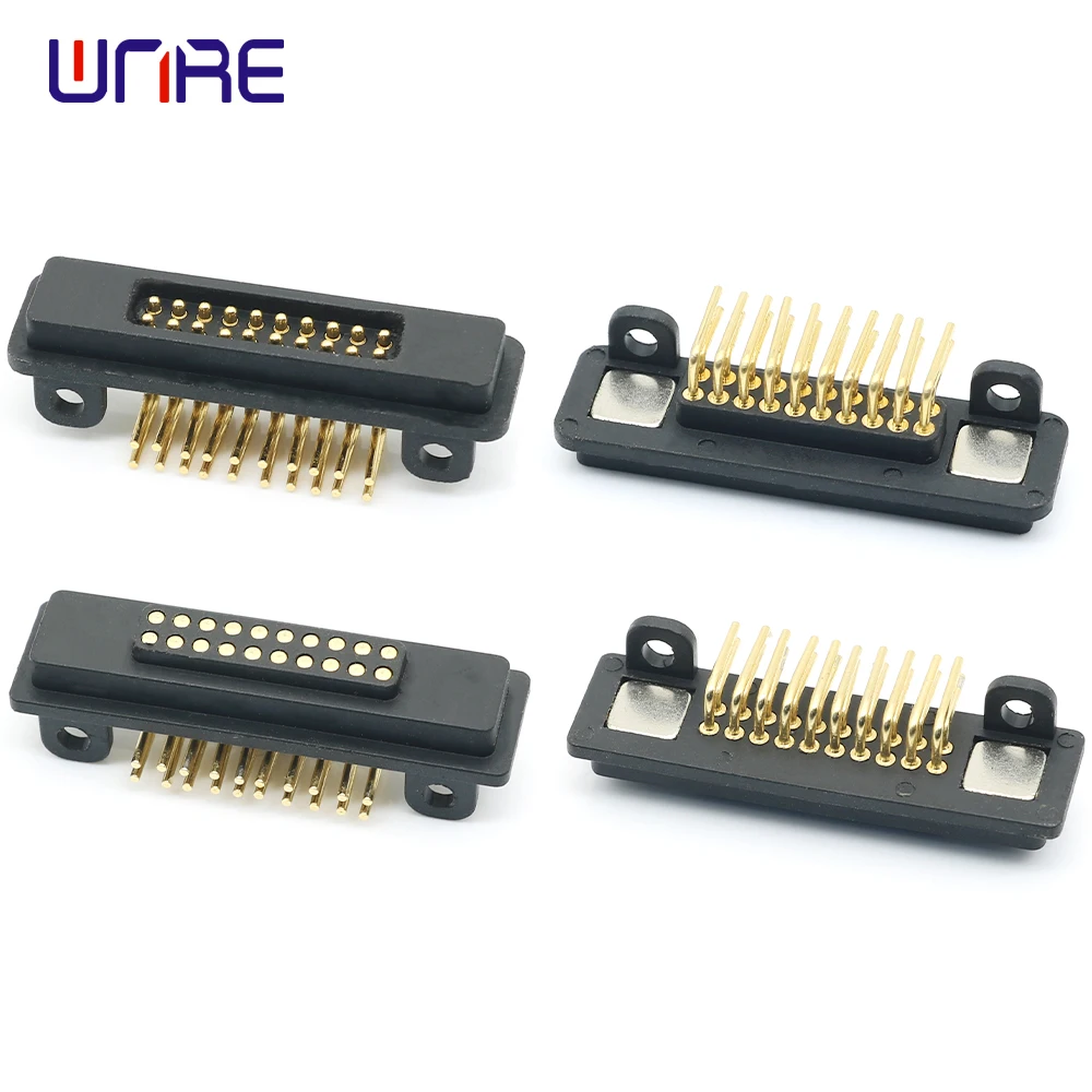 CX-FW Type-20pin 2A 12V Magnetic Connector Bent Pin Square Male Female Signal Transmission Pogopin Adsorption Charging Connector