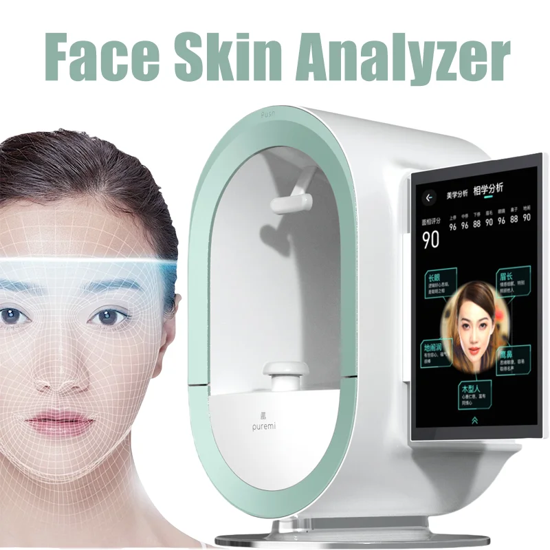 Schoonheidssalon Nieuwe 3D-technologie Professionele Ai Skin Camera Apparaat Gezichtsscanner Huid Analyseapparatuur Huid Analyzer Machine