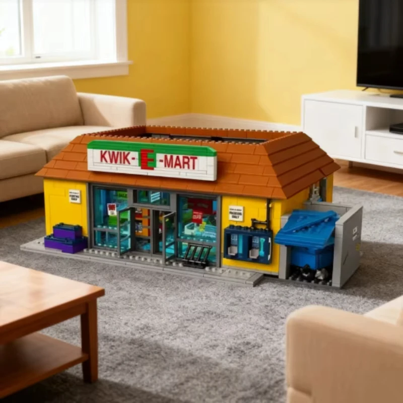 

2179 pieces of MOC building blocks Virginia Simpson Convenience Supermarket building blocks model toys birthday Christmas