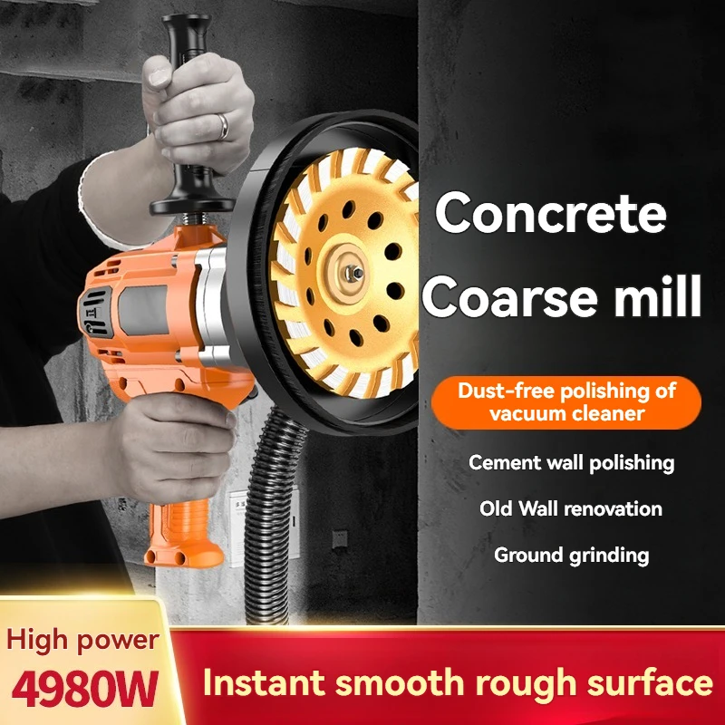 

220V Concrete Grinder Multi-Function Rough Grinder Polishing Machine Wall Flooring Splicing Joints Cement Block Grinder