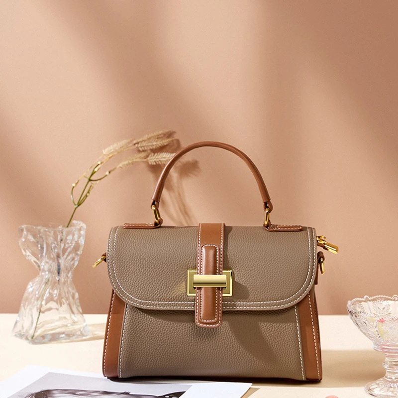 

Женская сумка из натуральной кожи, модная сумка-кроссбоди премиум-класса, роскошная сумка через плечо, универсальная кожаная сумка.