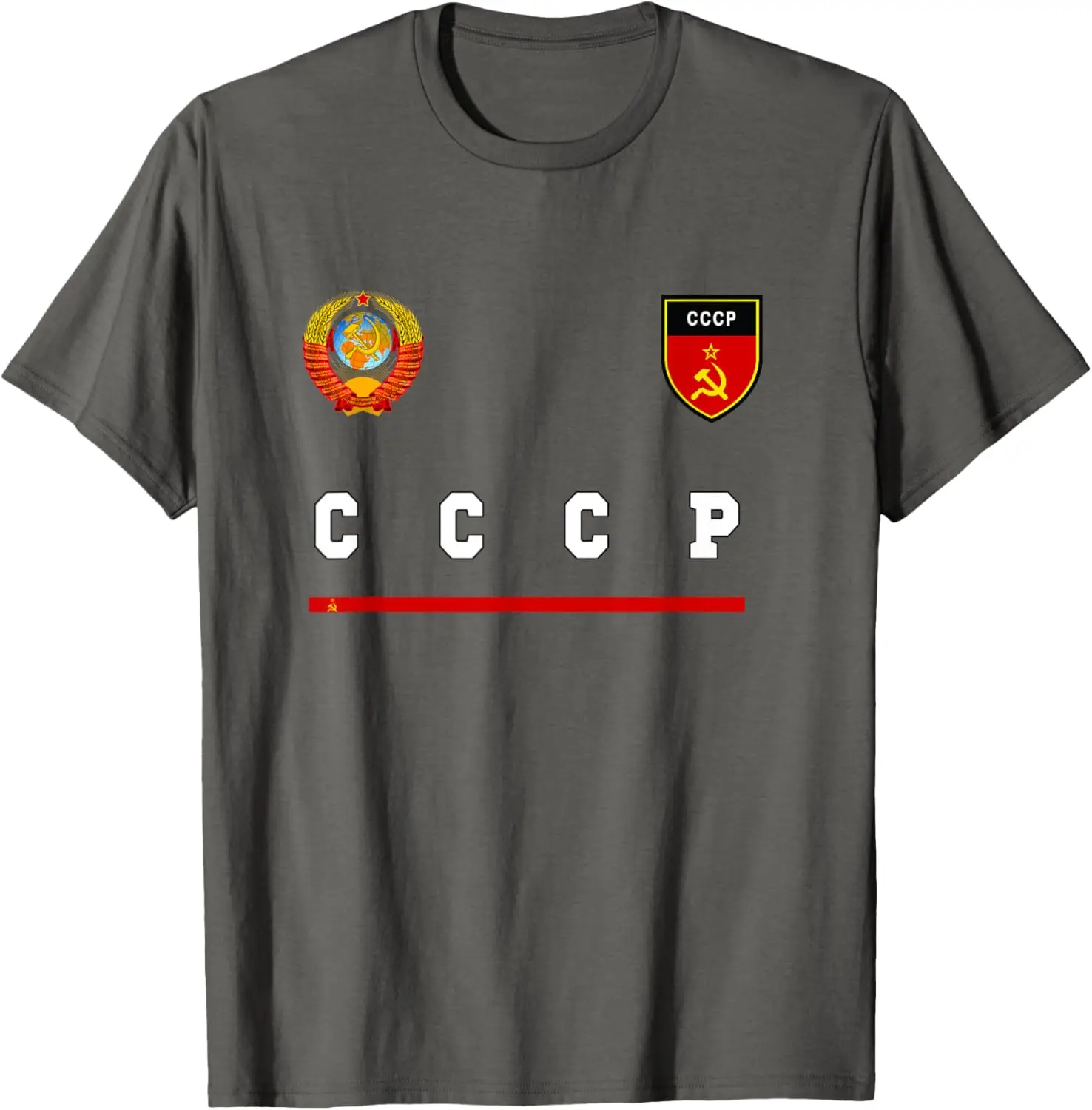 CCCP Sport Soccer Jersey Tee Flag Football Poccnr T-Shirt Short Sleeve Casual 100% Cotton Shirt