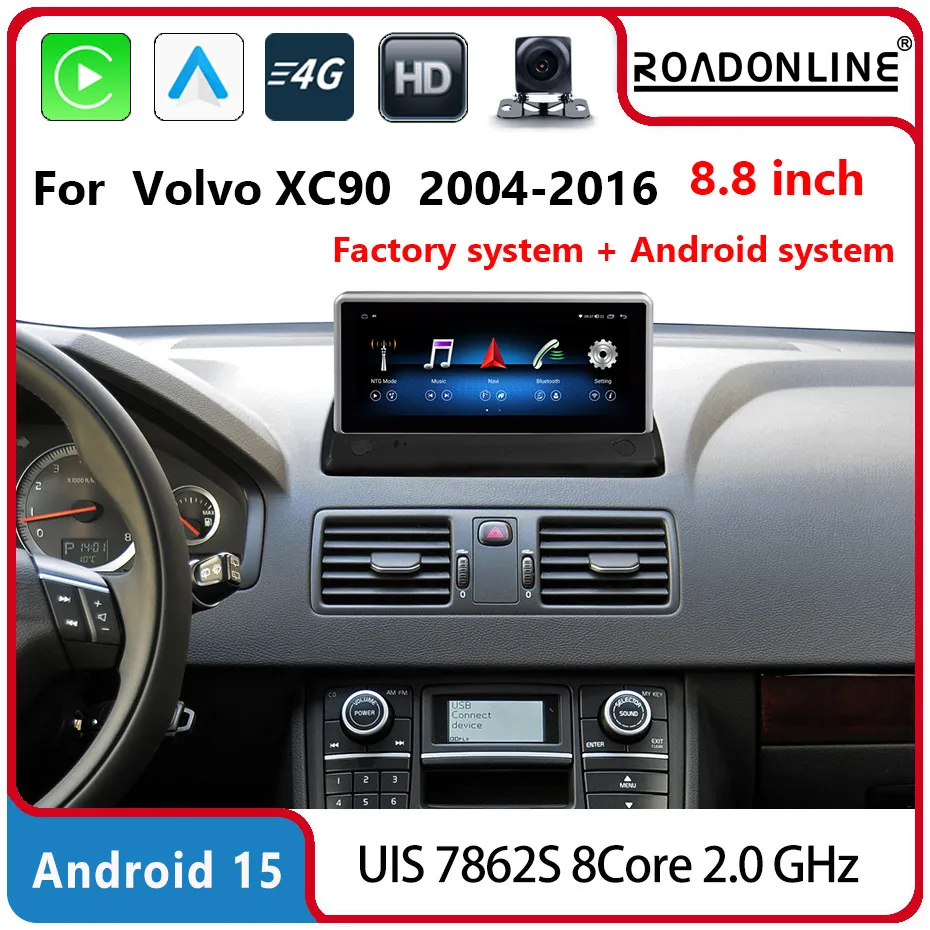 

COHO For Volvo XC90 2004-2016 carplay Android 8.8inch 1920*720 screen QLED 8Core 8+256G Car Multimedia Player Stereo Radio