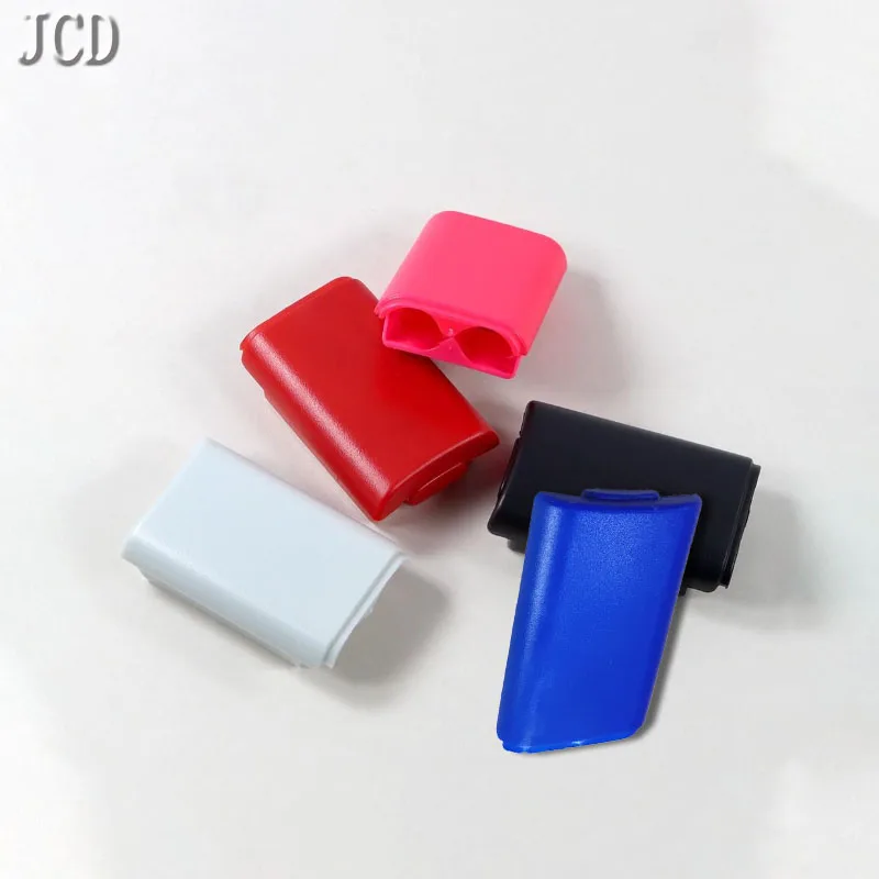 JCD 1PC White/Pink/Blue/Red Battery Cover Case Kit  Suitable For Xbox 360 Wireless Controller Joystick Game Controller