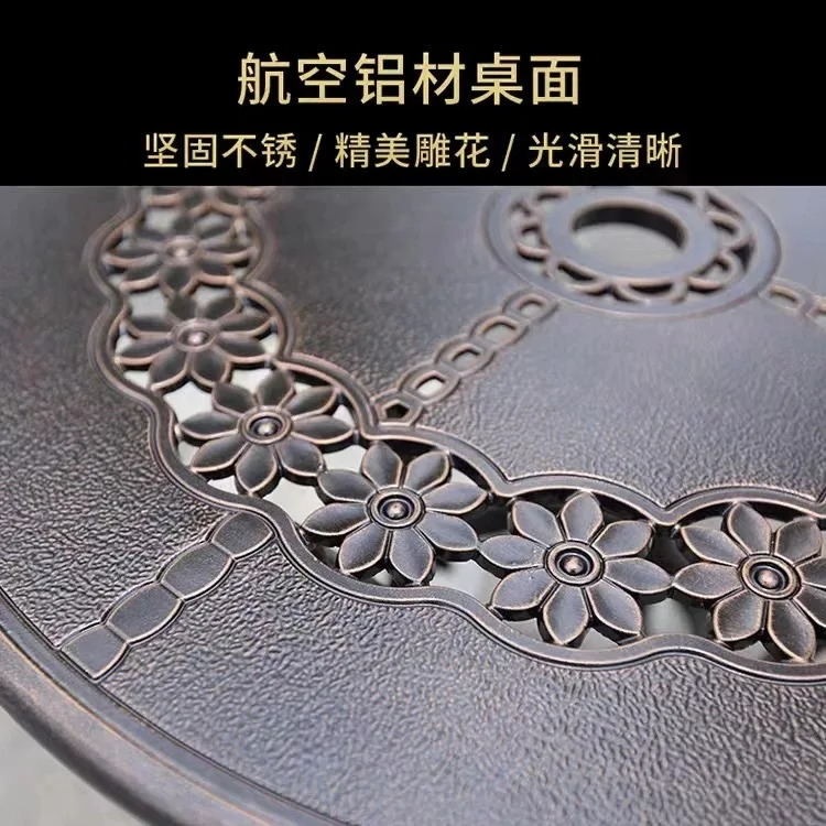 Cast aluminum tables and chairs outdoor wrought iron tables and chairs open-air garden barbecue balcony leisure