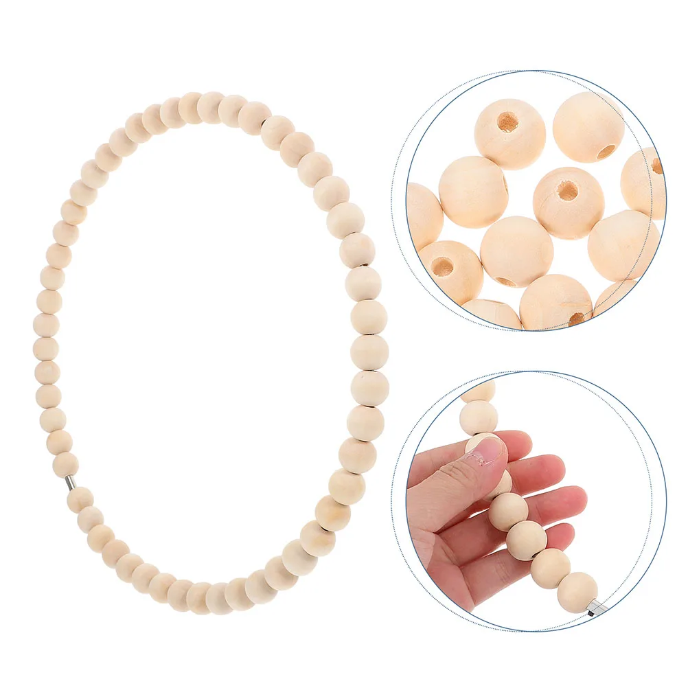 

2pcs Diy Wood Bead Kit Dreamcatcher Design Durable Metal Ring Floral Hoop Craft Decoration For Halloween Christmas Party Home