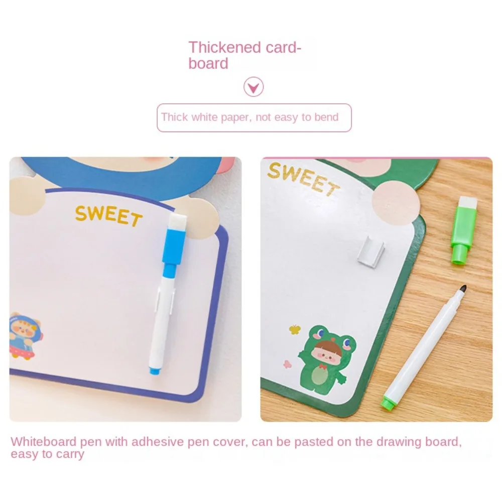 With Pen Cartoon Kids Whiteboard Cardboard Two-sided Cartoon Dry Wipe Cardboard Erasable Animal Double-sided Drawing Board