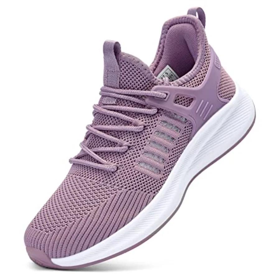 

Akk Womens Athletic Walking Shoes - Running Tennis Shoes Jogging Workout Lightweight Breathable Slip on Sneakers for Indoor Out