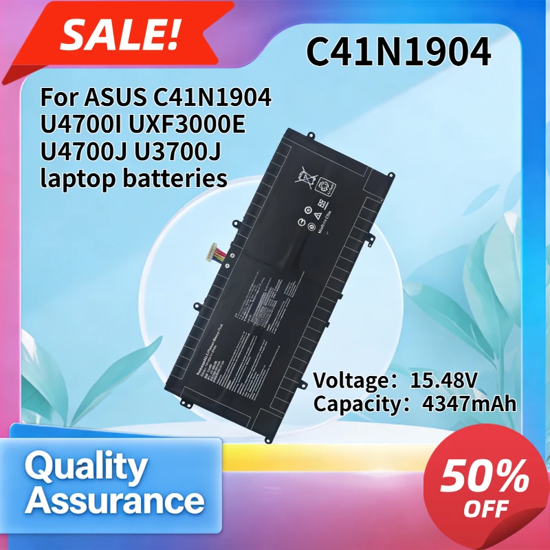 

4347mAh High quality Applicable to C41N1904 U4700I UXF3000E U4700J U3700J laptop batteries