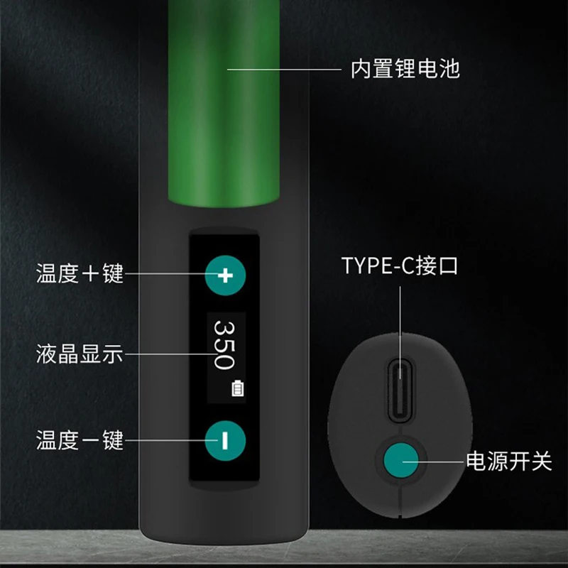 Quick TS1 Portable rechargeable soldering station OLED Digital display Cordless soldering iron With 2Pcs soldering iron tips