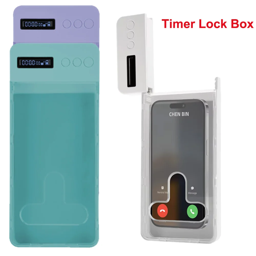 

Transparent Keeping Box Smart Phone Lock Box Mobile Phone Prison Self-discipline Tool with Timer Lcd Display for Adults Kids